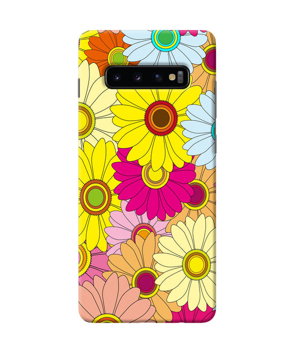 Abstract Colorful Flowers Samsung S10 Plus Back Cover