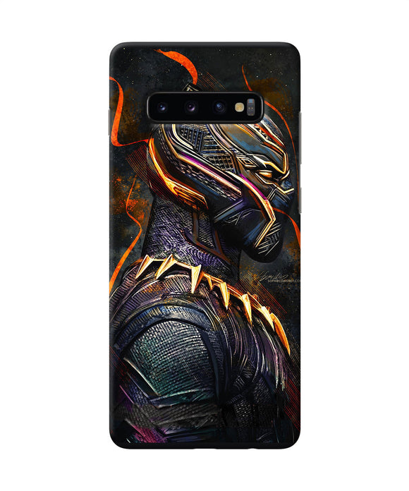 Black Panther Side Face Samsung S10 Plus Back Cover