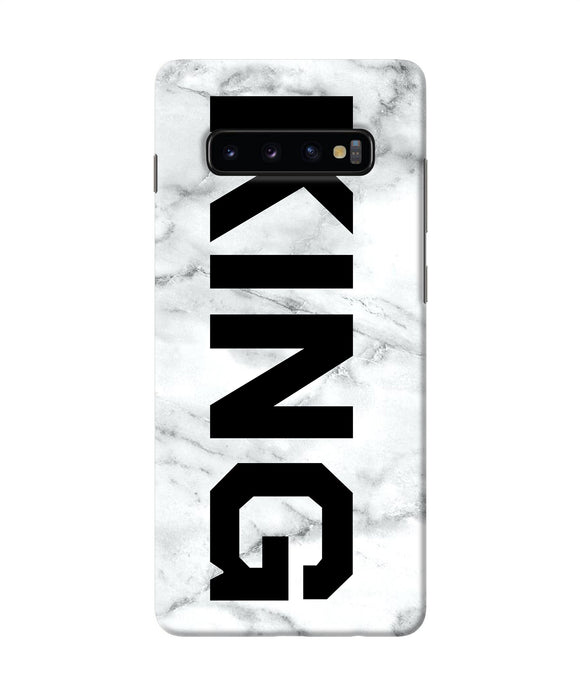 King Marble Text Samsung S10 Plus Back Cover