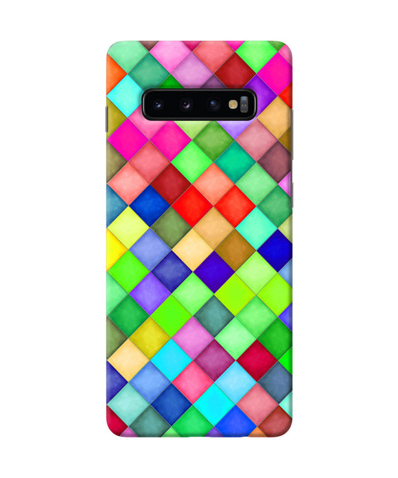 Abstract Colorful Squares Samsung S10 Plus Back Cover