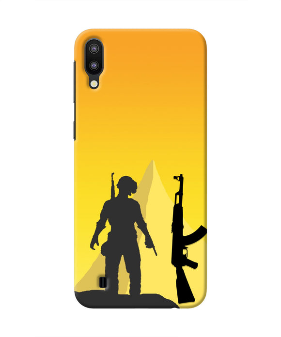 PUBG Silhouette Samsung M10 Real 4D Back Cover
