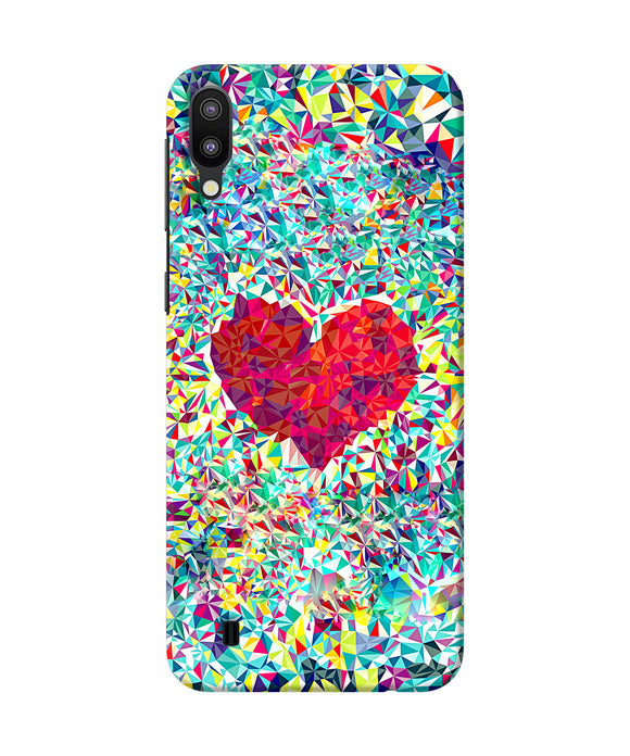 Red Heart Print Samsung M10 Back Cover