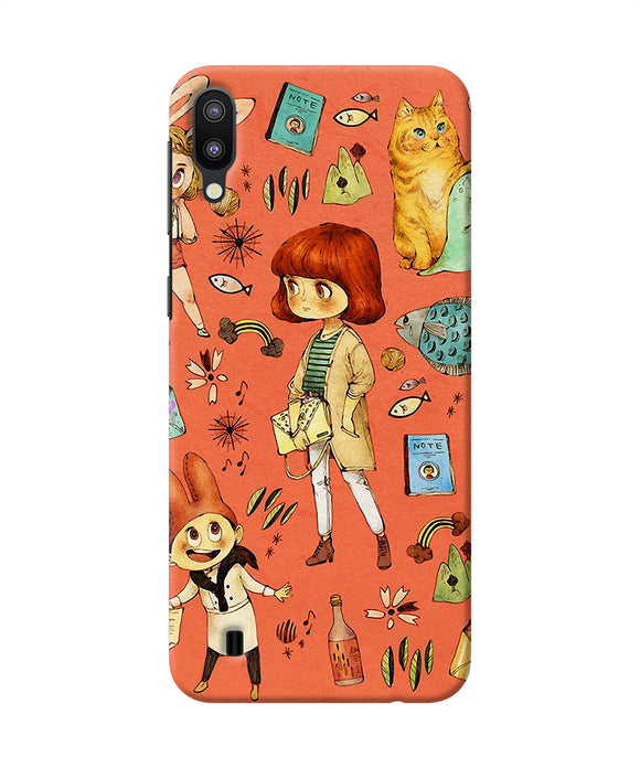 Canvas Little Girl Print Samsung M10 Back Cover