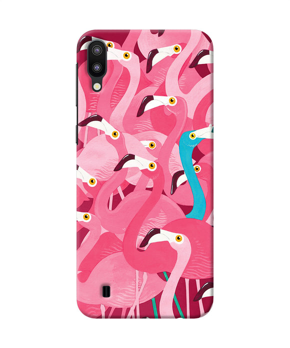 Abstract Sheer Bird Pink Print Samsung M10 Back Cover