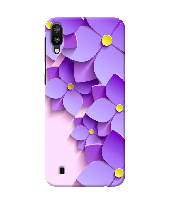 Violet Flower Craft Samsung M10 Back Cover