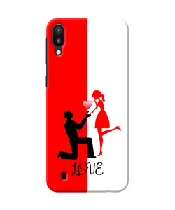 Love Propose Red And White Samsung M10 Back Cover