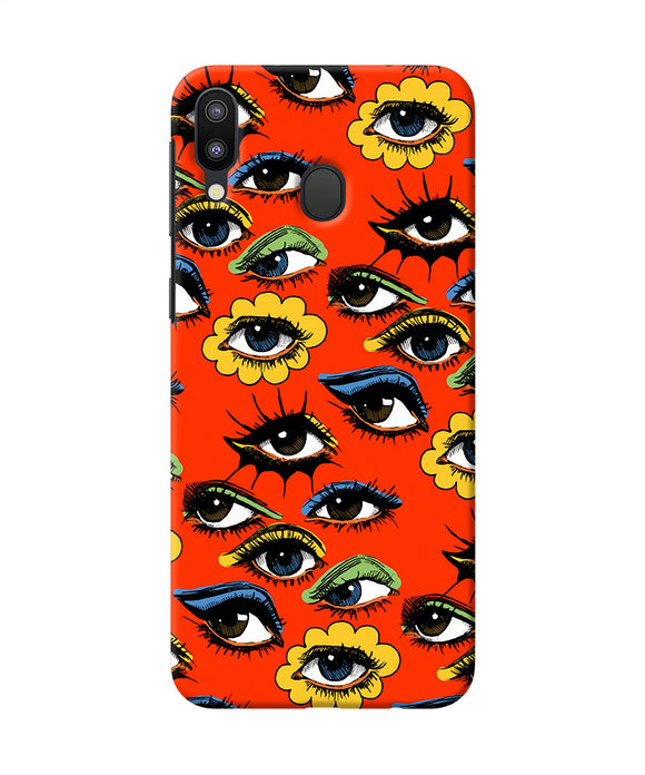 Abstract Eyes Pattern Samsung M20 Back Cover