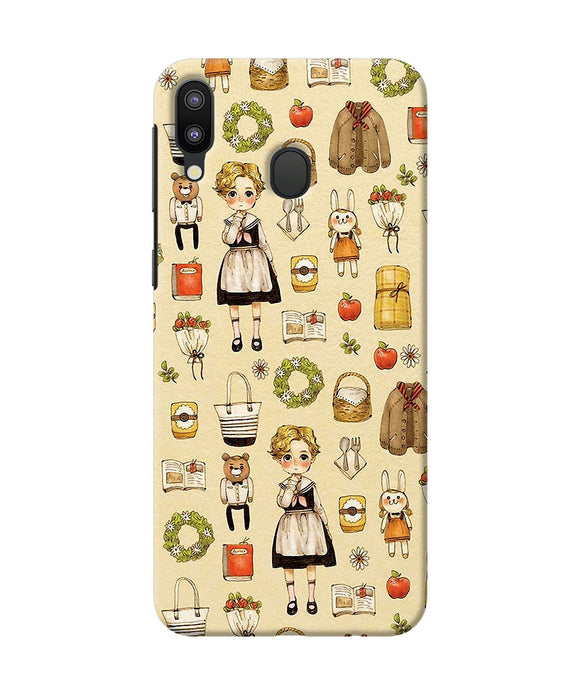 Canvas Girl Print Samsung M20 Back Cover