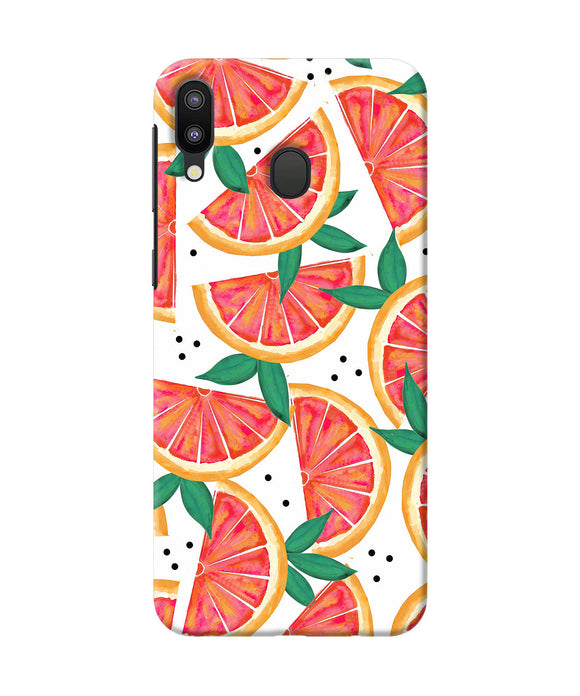 Abstract Orange Print Samsung M20 Back Cover