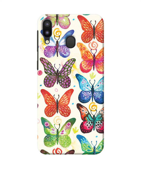 Abstract Butterfly Print Samsung M20 Back Cover