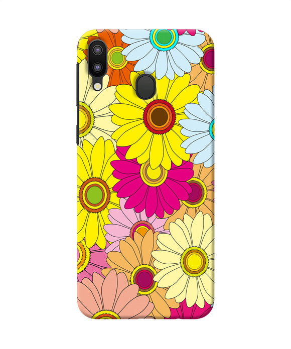 Abstract Colorful Flowers Samsung M20 Back Cover