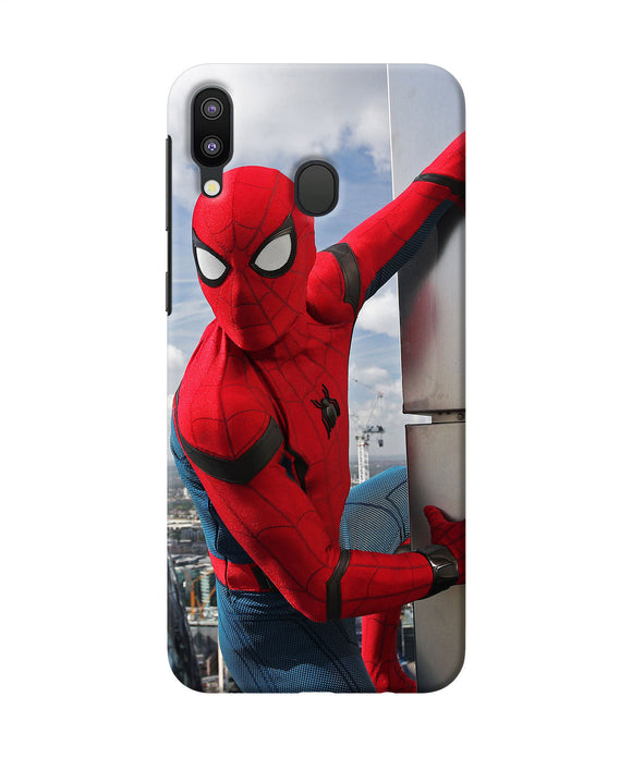 Spiderman On The Wall Samsung M20 Back Cover