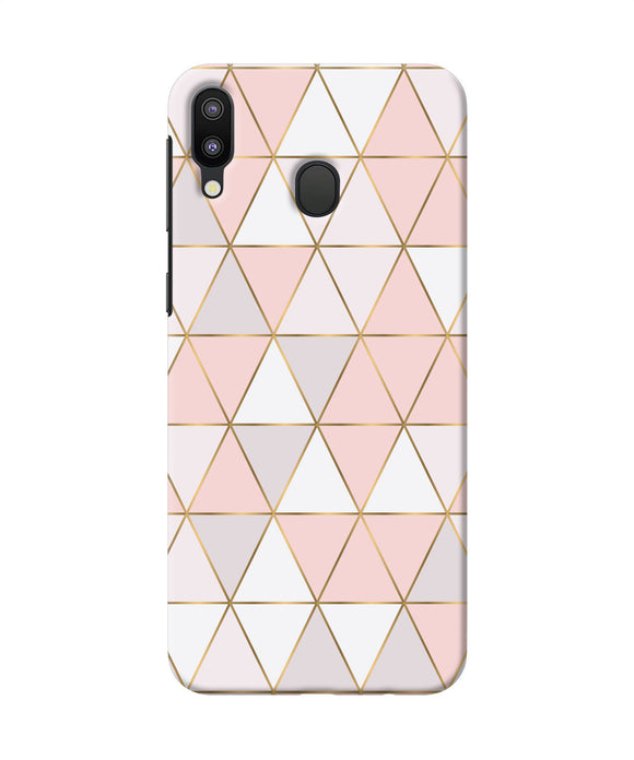 Abstract Pink Triangle Pattern Samsung M20 Back Cover