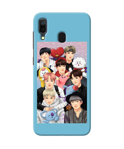 BTS with animals Samsung A30 Back Cover