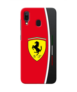 Ferrari Abstract Maroon Samsung A30 Real 4D Back Cover