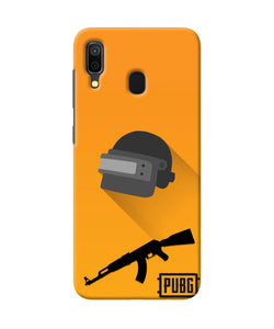 PUBG Helmet and Gun Samsung A30 Real 4D Back Cover