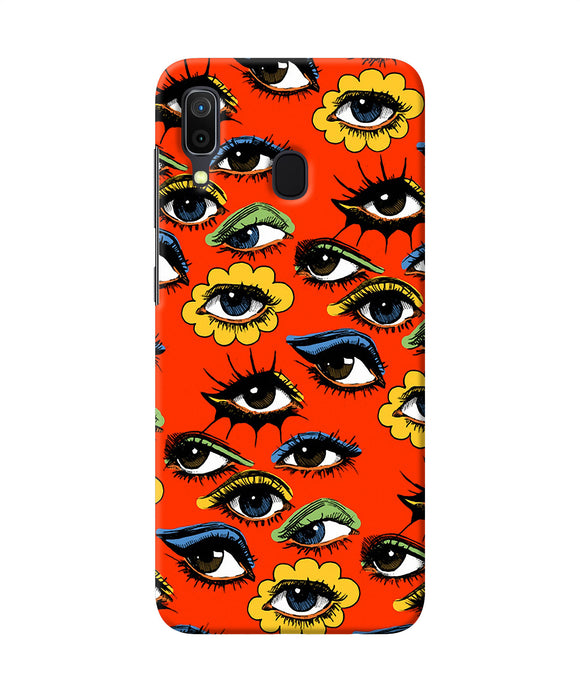 Abstract Eyes Pattern Samsung A30 Back Cover