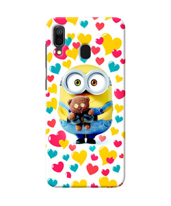 Minion Teddy Hearts Samsung A30 Back Cover