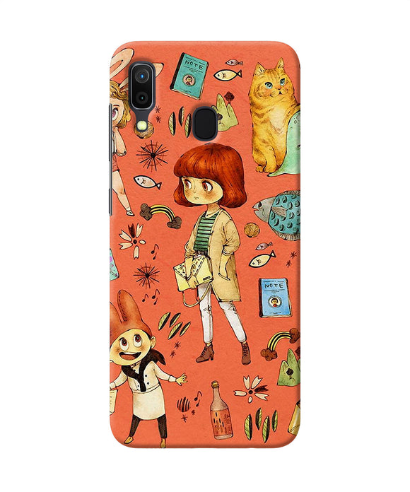 Canvas Little Girl Print Samsung A30 Back Cover