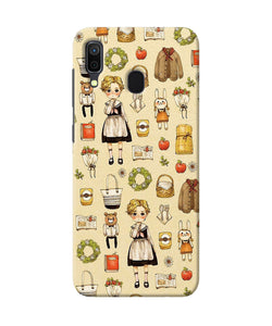 Canvas Girl Print Samsung A30 Back Cover