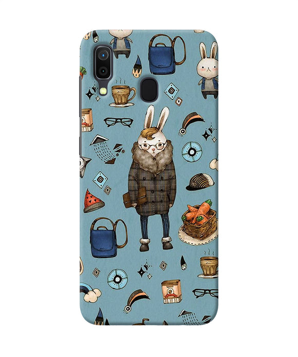 Canvas Rabbit Print Samsung A30 Back Cover