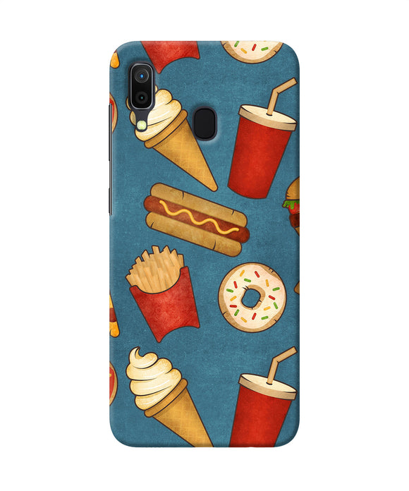 Abstract Food Print Samsung A30 Back Cover