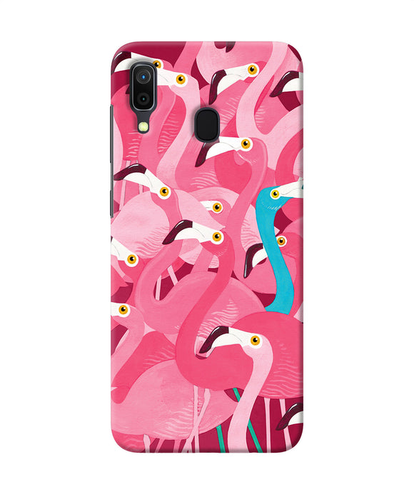 Abstract Sheer Bird Pink Print Samsung A30 Back Cover