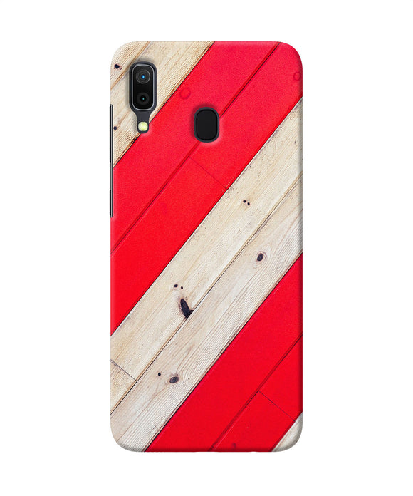 Abstract Red Brown Wooden Samsung A30 Back Cover