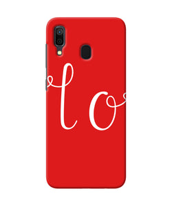 Love One Samsung A30 Back Cover