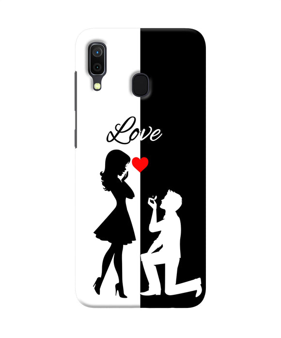 Love Propose Black And White Samsung A30 Back Cover