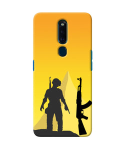 PUBG Silhouette Oppo F11 Pro Real 4D Back Cover