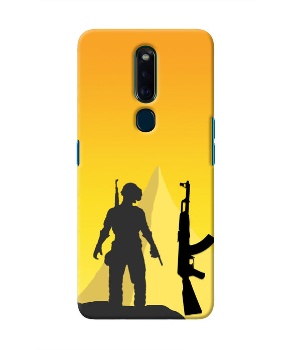 PUBG Silhouette Oppo F11 Pro Real 4D Back Cover