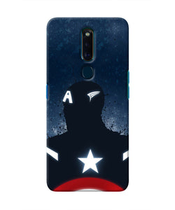 Captain america Shield Oppo F11 Pro Real 4D Back Cover