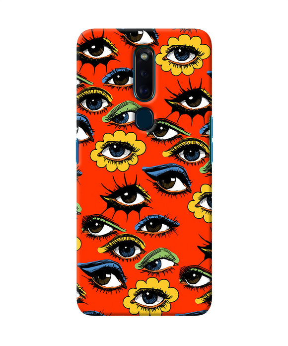 Abstract Eyes Pattern Oppo F11 Pro Back Cover