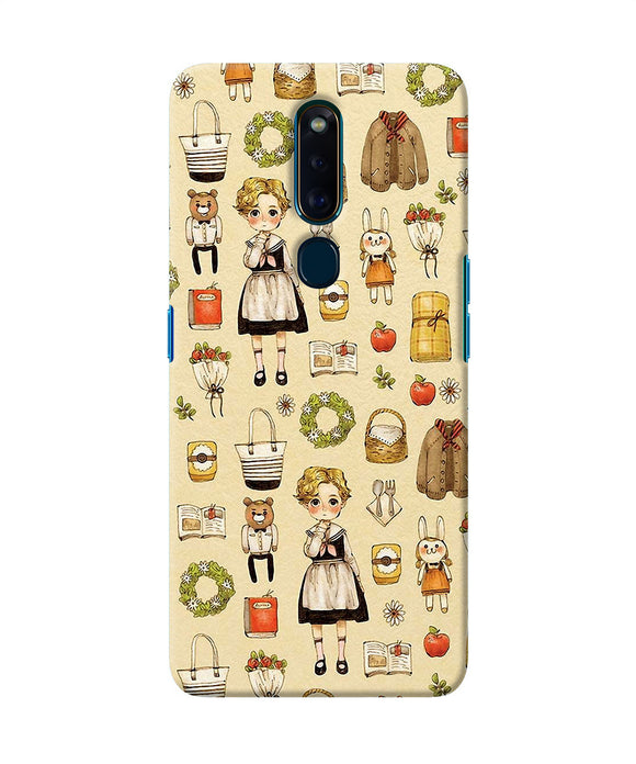 Canvas Girl Print Oppo F11 Pro Back Cover