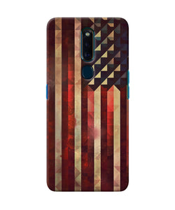 Vintage Us Flag Oppo F11 Pro Back Cover