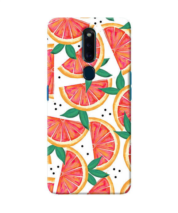 Abstract Orange Print Oppo F11 Pro Back Cover