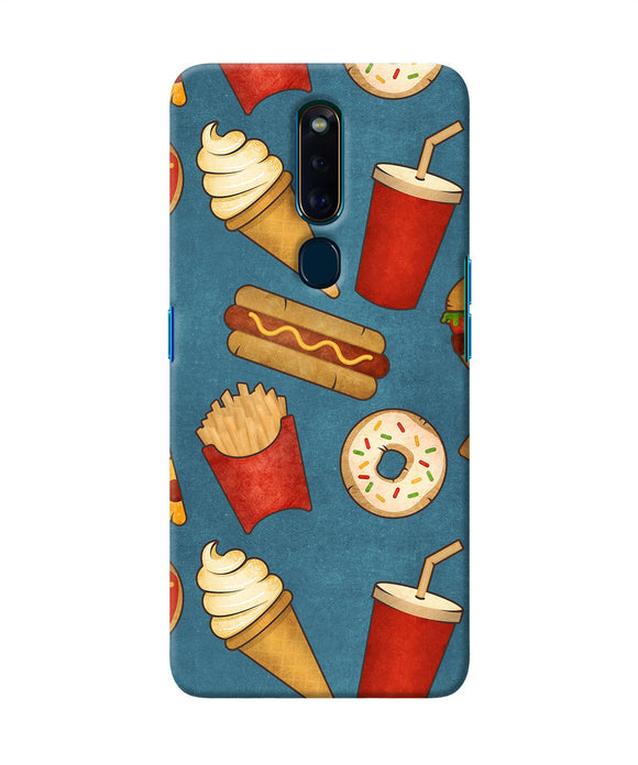 Abstract Food Print Oppo F11 Pro Back Cover
