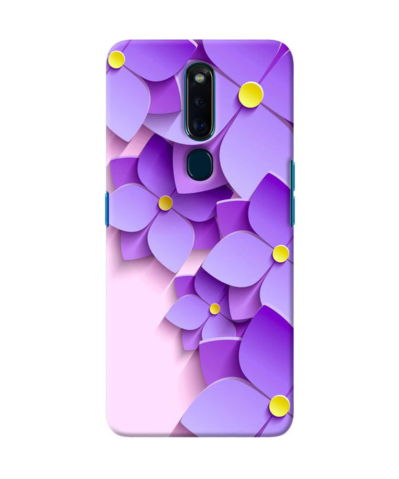 Violet Flower Craft Oppo F11 Pro Back Cover