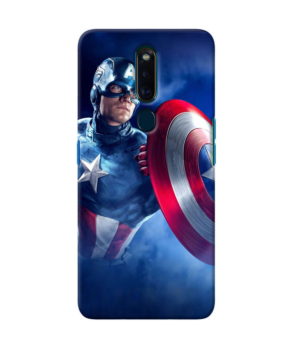 Captain America On Sky Oppo F11 Pro Back Cover
