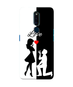 Love Propose Black And White Oppo F11 Pro Back Cover