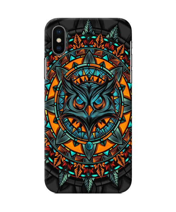Angry Owl Art Iphone Xs Back Cover