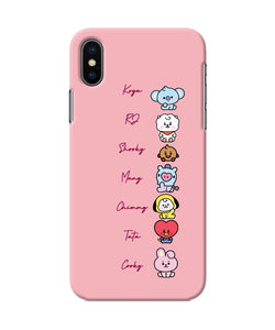 BTS names iPhone XS Back Cover