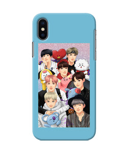 BTS with animals iPhone XS Back Cover