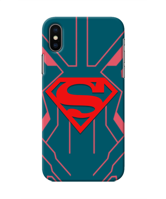 Superman Techno Iphone XS Real 4D Back Cover