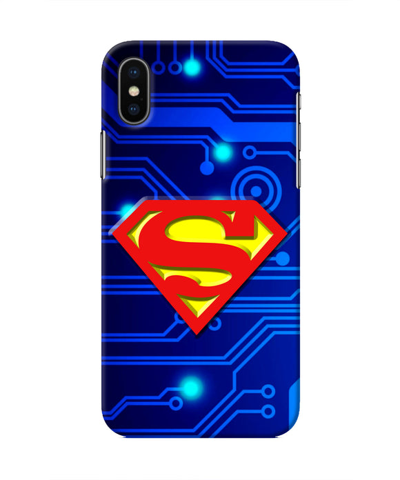 Superman Abstract Iphone XS Real 4D Back Cover