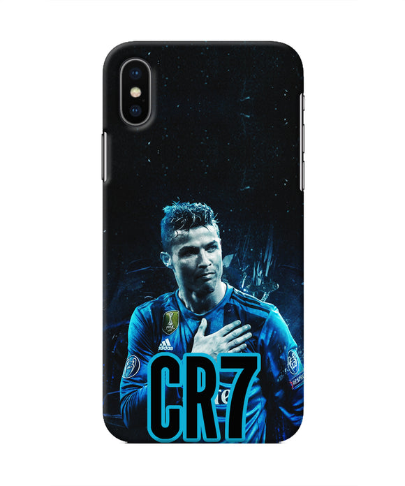 Christiano Ronaldo Blue Iphone XS Real 4D Back Cover