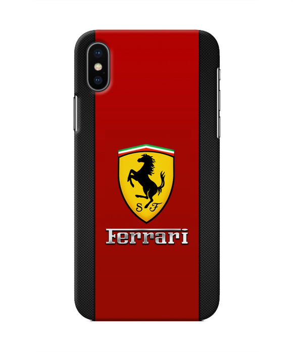Ferrari Abstract Maroon Iphone XS Real 4D Back Cover