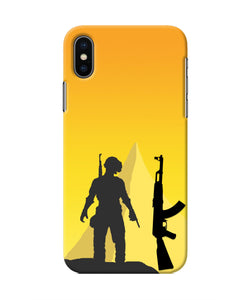 PUBG Silhouette Iphone XS Real 4D Back Cover