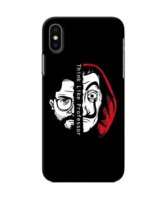 Money Heist Think Like Professor iPhone XS Back Cover